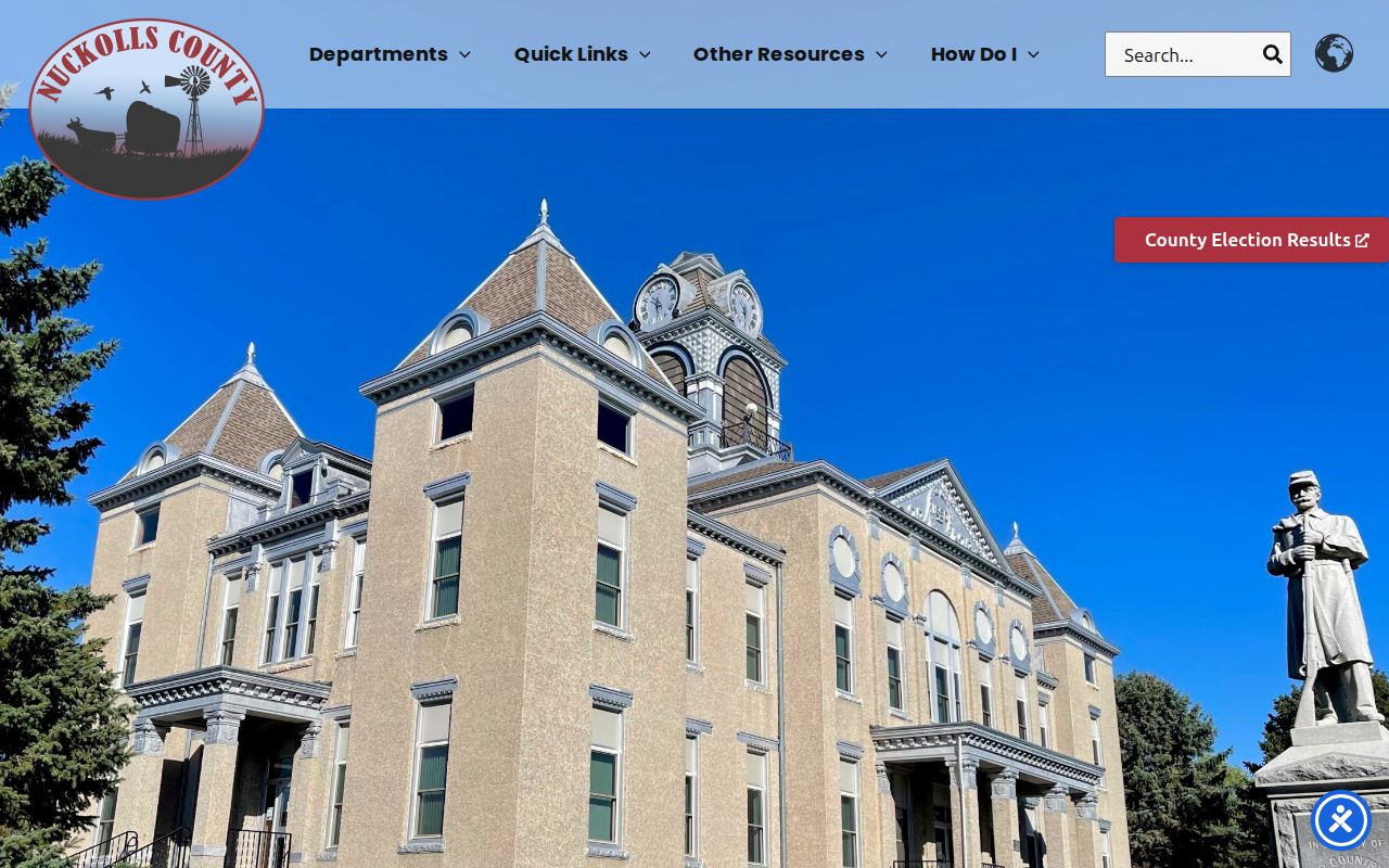 Nuckolls County criminal history office navigation on the official county website