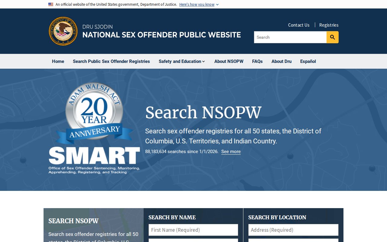 NSOPW national search supplement for a Nuckolls County sex offender lookup